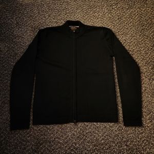 Woolrich Cotton Knit Dual Zip Sweater Jacket Black Small